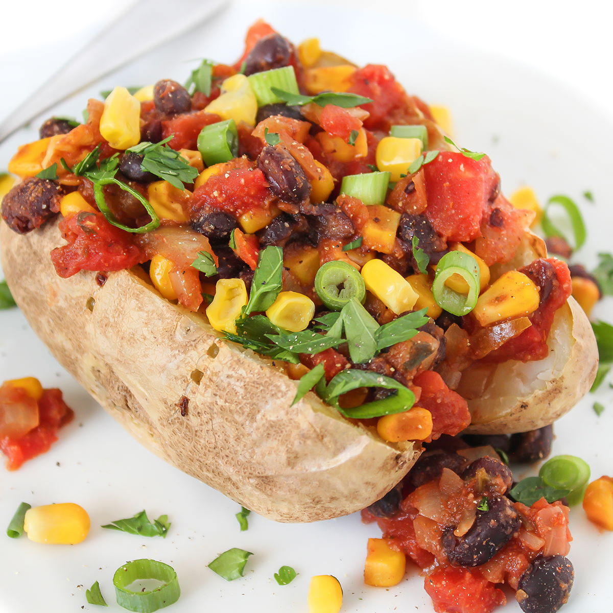 Mexican Fiesta Baked Potato (Easy + Vegan) - The Garden Grazer