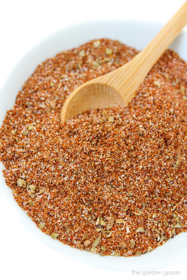 Small bowl of homemade taco spice blend