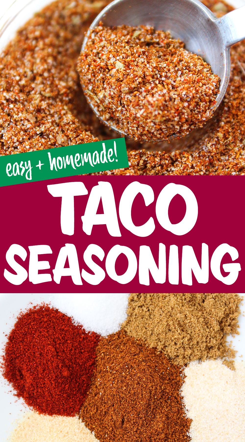 taco seasoning photo collage