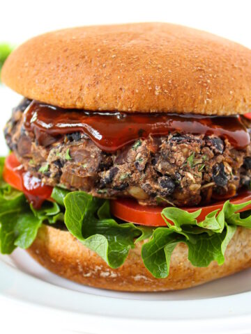 Black bean mushroom burger cover photo