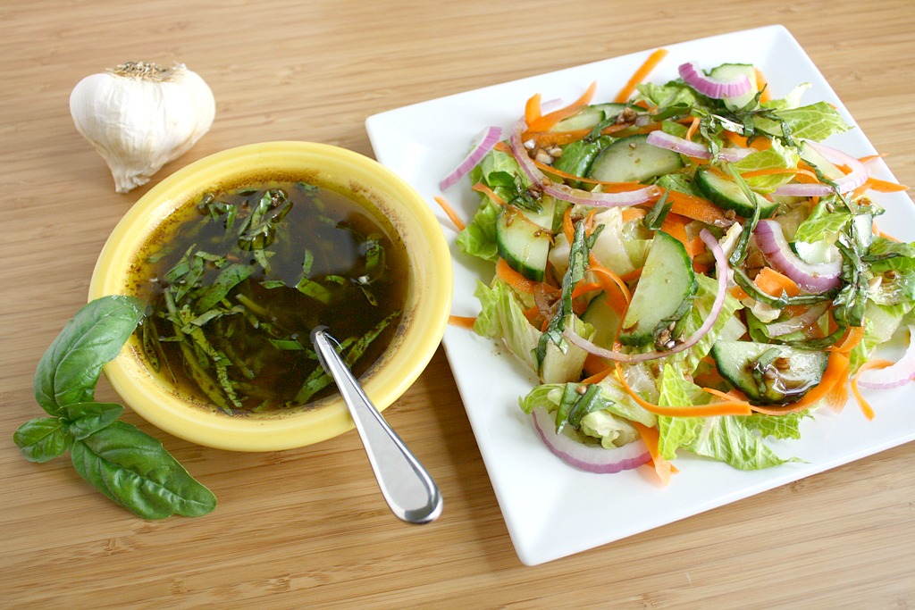 GarlicBasil Balsamic Vinaigrette The Garden Grazer