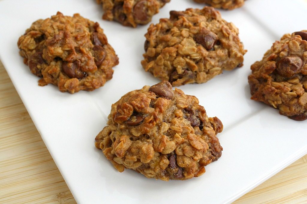 Banana cookies on a plate