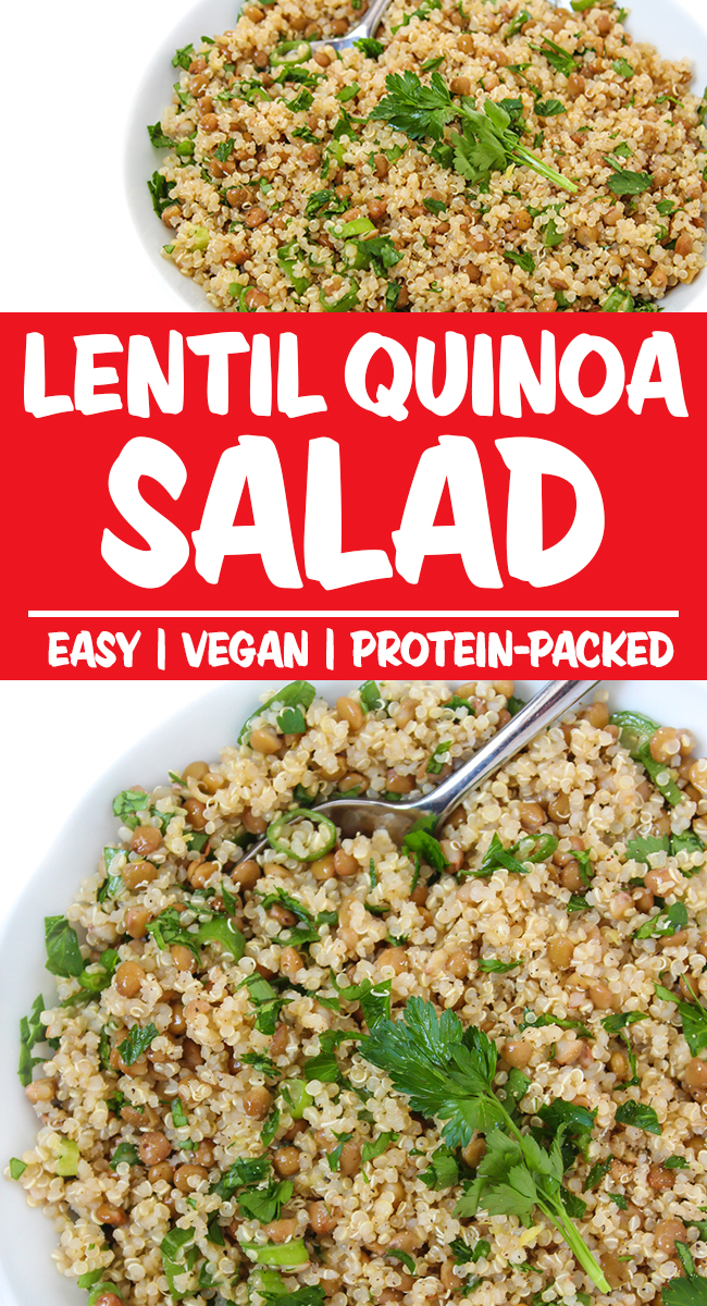 Lentil Quinoa Salad photo collage