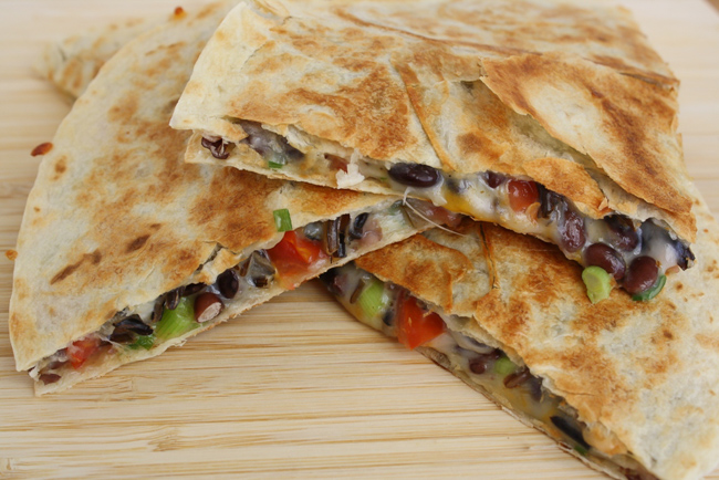 Loaded Veggie & Black Bean Quesadilla The Garden Grazer