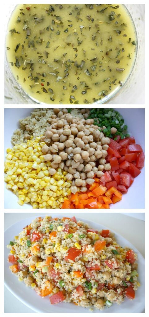 How to make quinoa vegetable salad with lemon-basil dressing