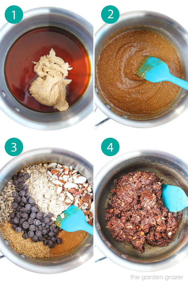 Vegan chocolate oat balls preparation