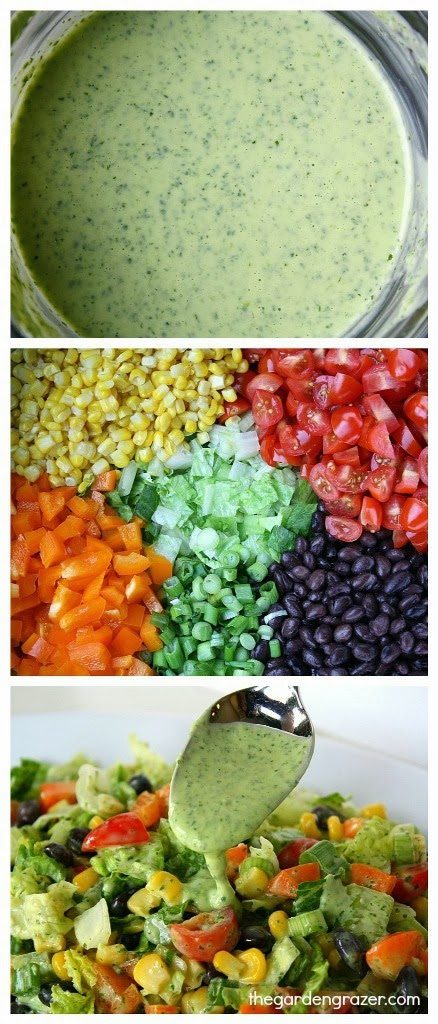 Ingredients to prepare the chopped salad