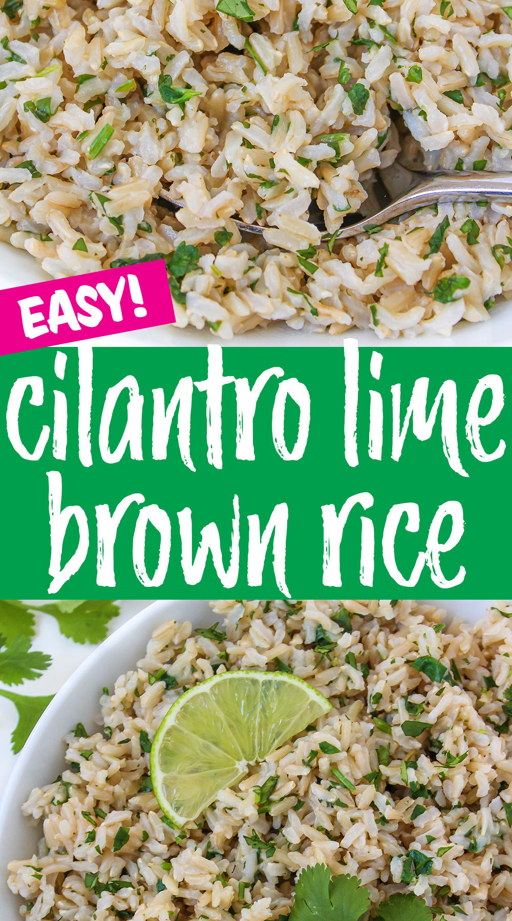 cilantro lime rice photo collage