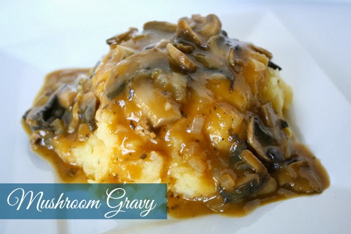 Plate with mashed potatoes and vegan mushroom gravy