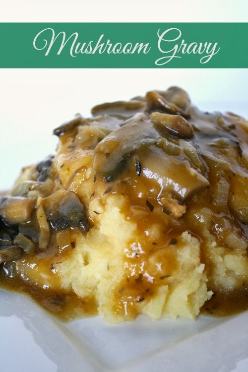Plate of mashed potatoes with mushroom gravy