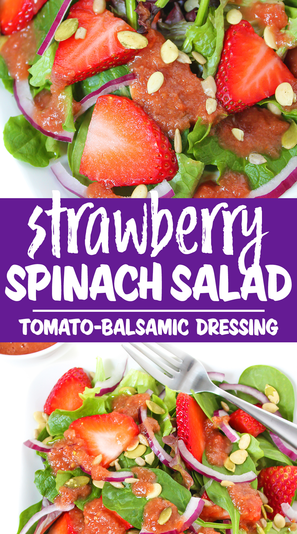 strawberry spinach salad photo collage