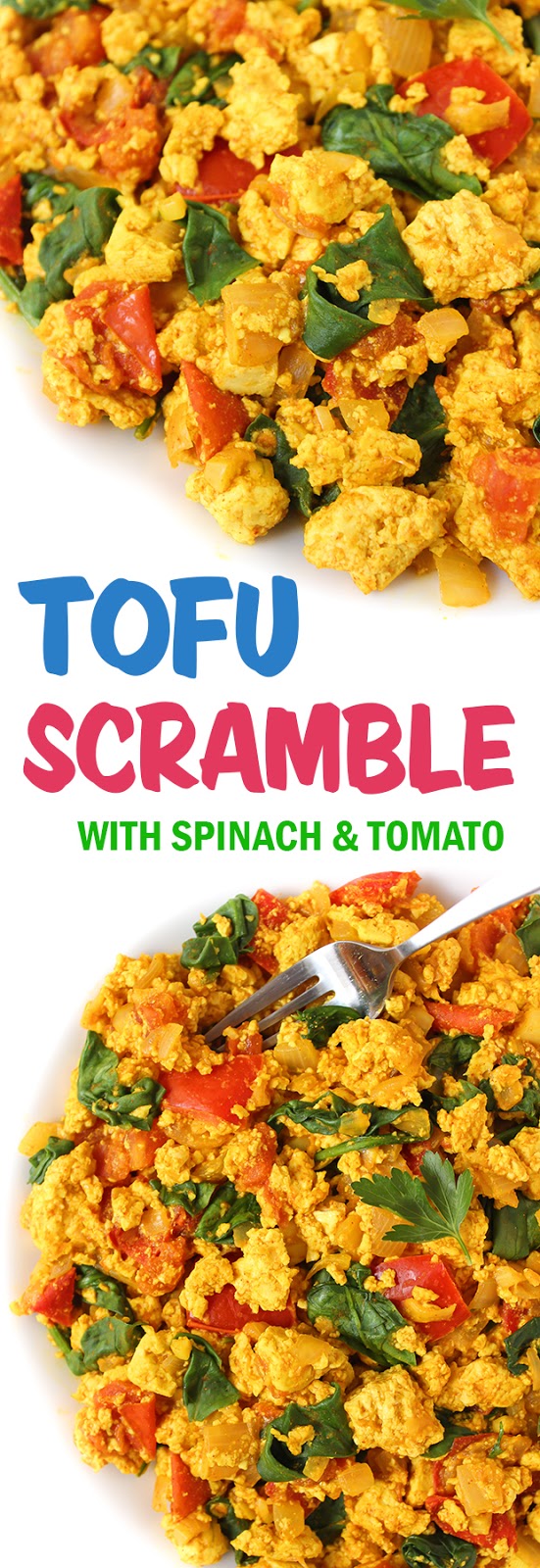 Tofu scramble photo collage