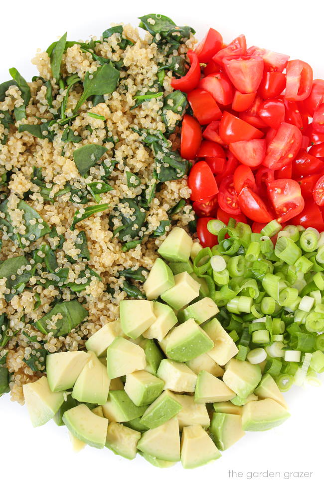 Fresh ingredients in a glass bowl