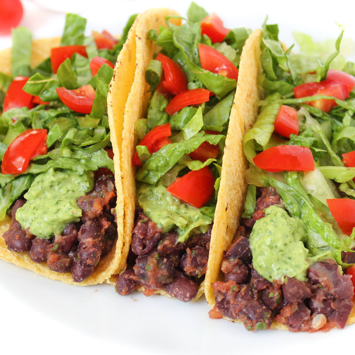 Black Bean Tacos with Avocado CilantroLime Sauce The Garden Grazer