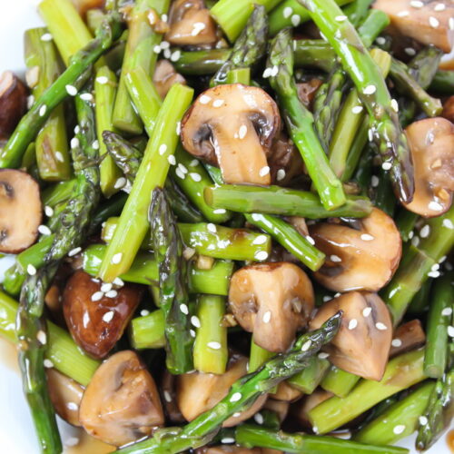 Asparagus Mushroom StirFry (Easy!) The Garden Grazer