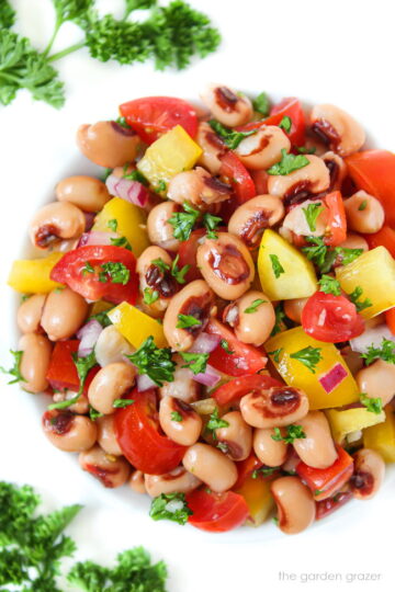 Healthy Black-Eyed Pea Salad (Oil-Free) - The Garden Grazer