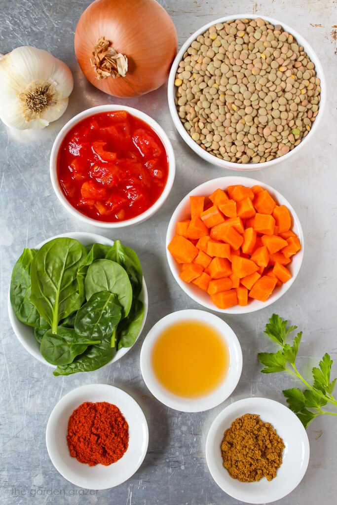 Lentil Spinach Soup (Easy!) - The Garden Grazer