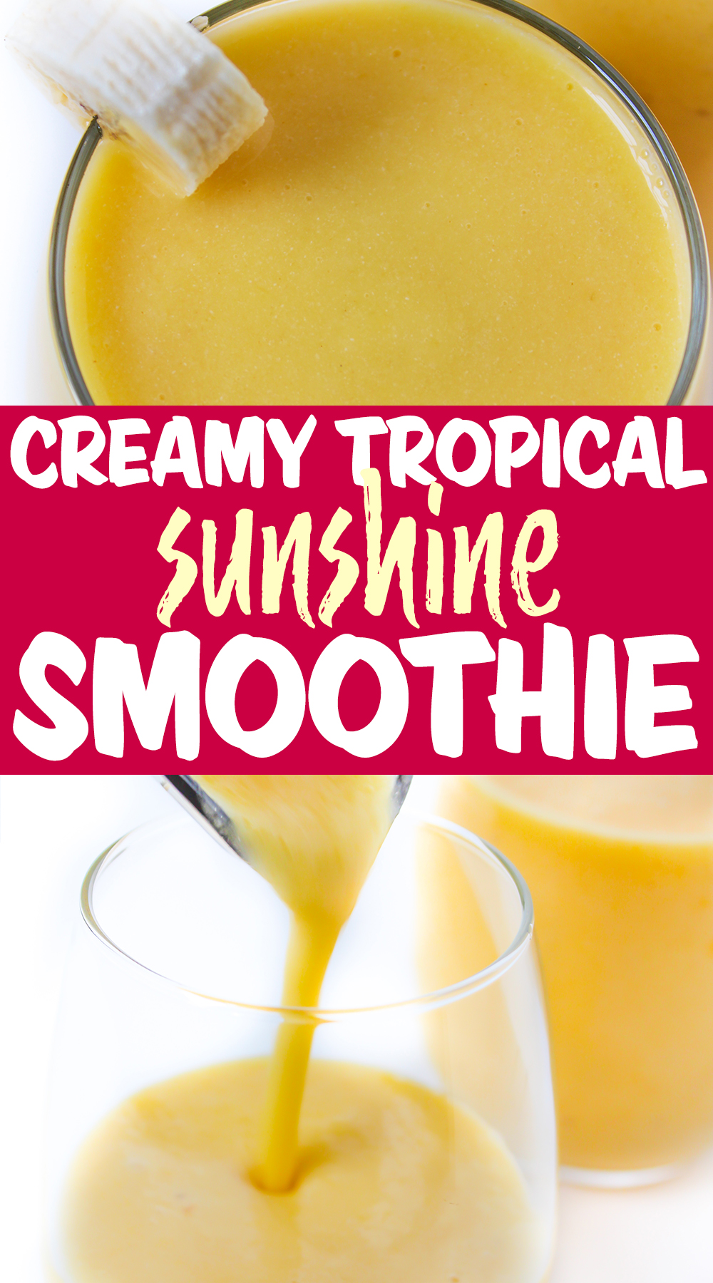 tropical smoothie photo collage
