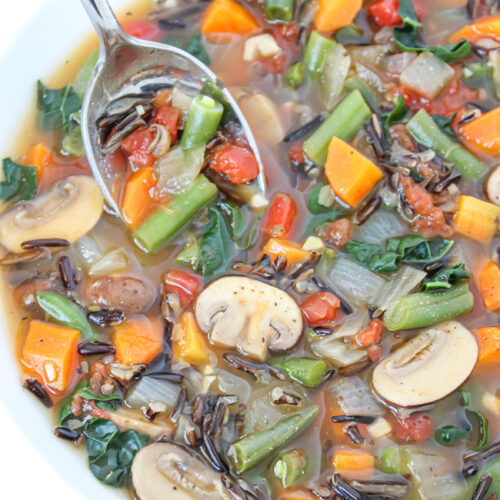 Wild Rice Vegetable Soup (Vegan!) | The Garden Grazer