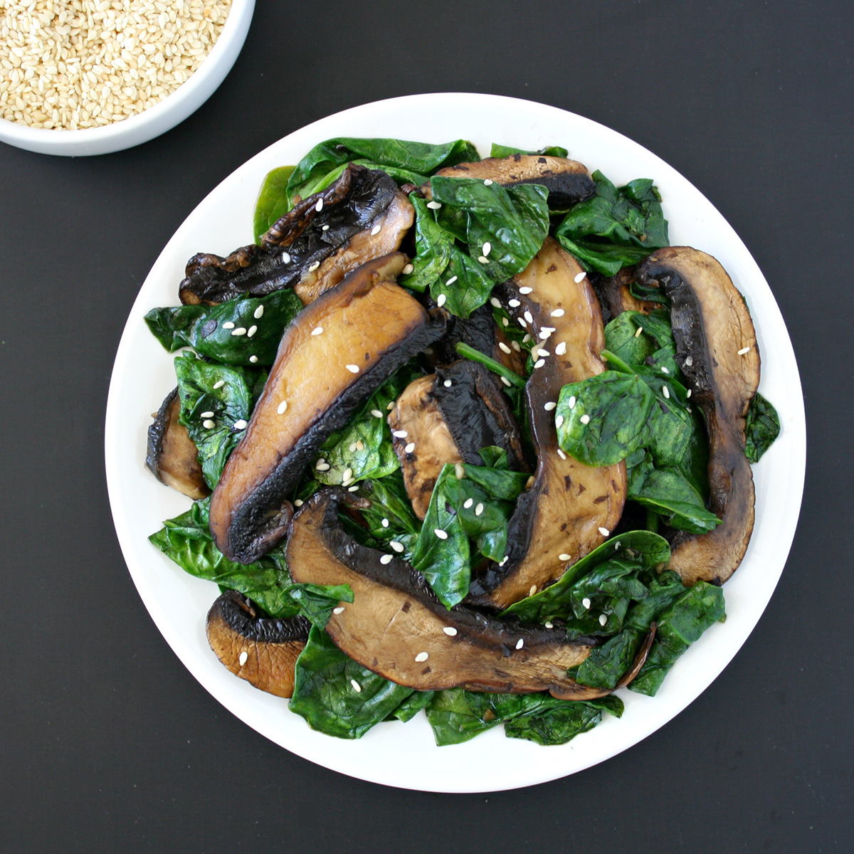 Sauteed Mushrooms Spinach