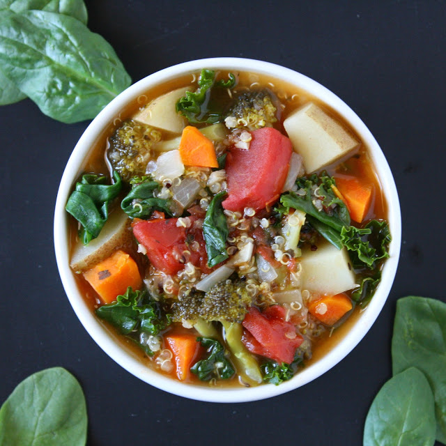 Quinoa & Potato Soup with Super Greens The Garden Grazer