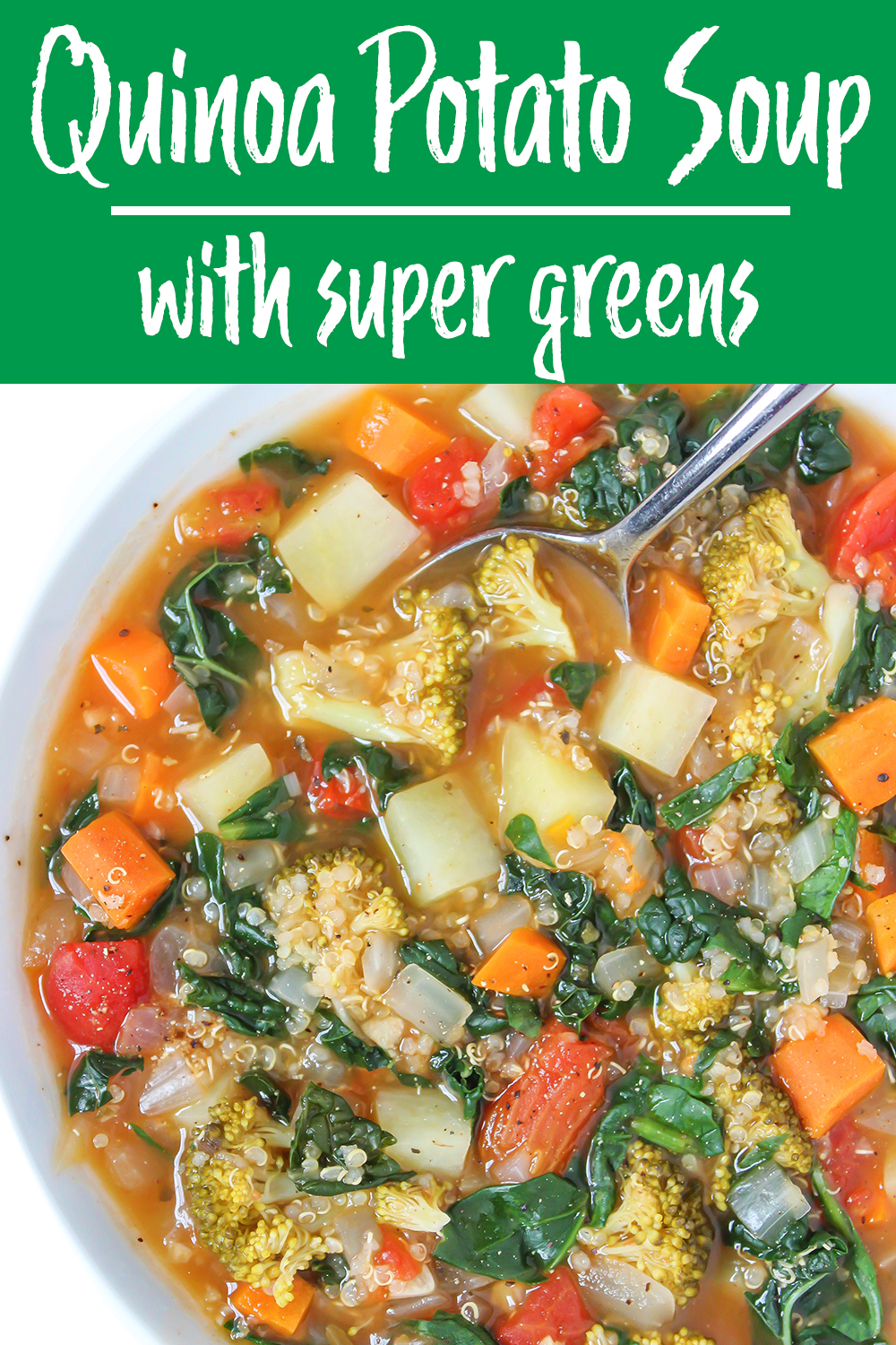 quinoa potato soup photo collage