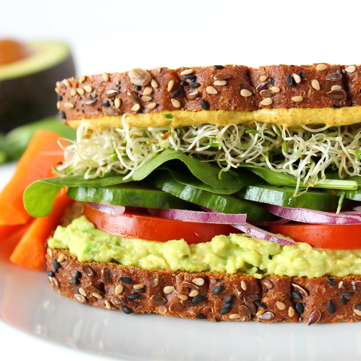 Avocado Veggie Sandwich