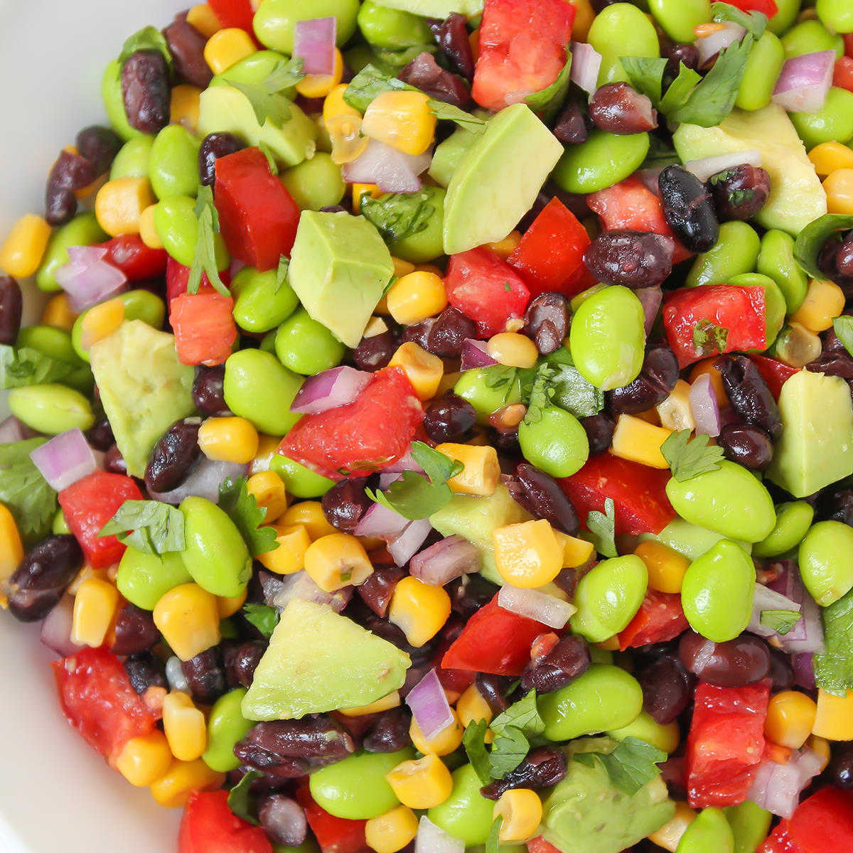 Black Bean Edamame Salad with Avocado The Garden Grazer