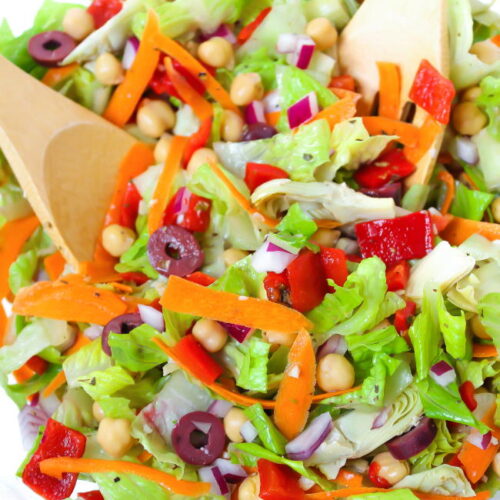 Vegan Italian Chopped Salad (Easy + Oil-Free!) - The Garden Grazer