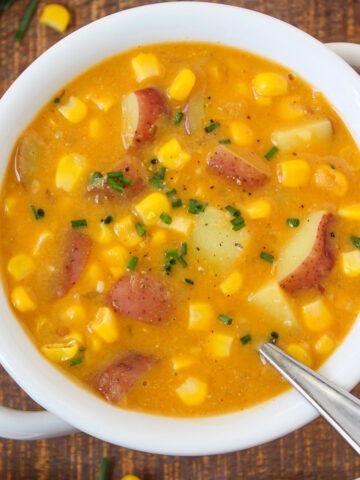 Vegan potato corn chowder cover photo
