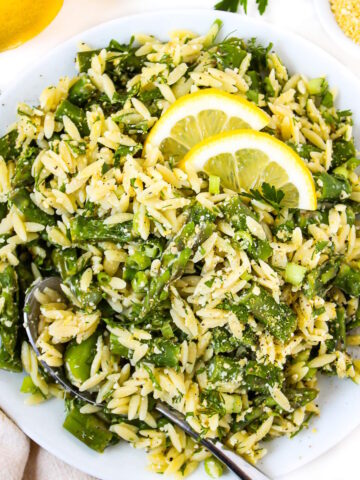 Lemon asparagus orzo cover photo