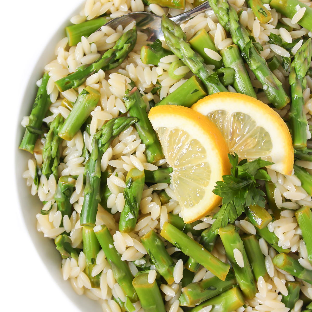 Lemon Garlic Orzo with Asparagus (Easy!) The Garden Grazer