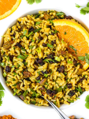 Curried rice salad with orange