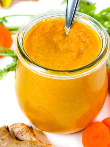 Carrot ginger miso dressing cover