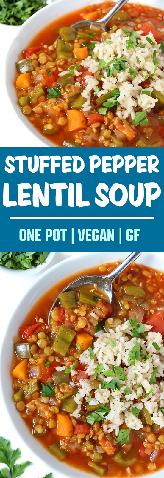 Lentil Stuffed Pepper Soup Vegan The Garden Grazer
