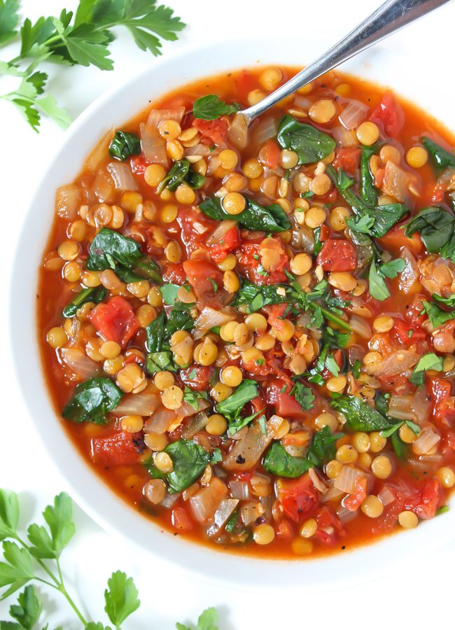 Smoky Tomato Lentil Soup