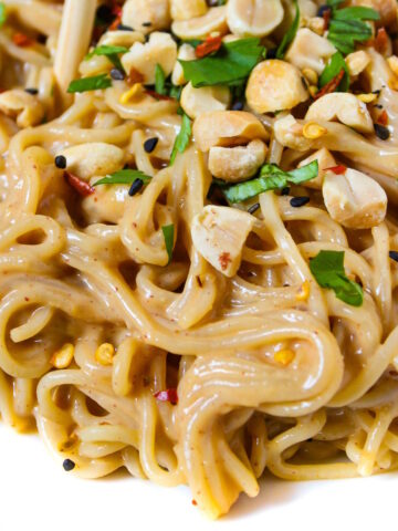 Vegan peanut noodles cover photo