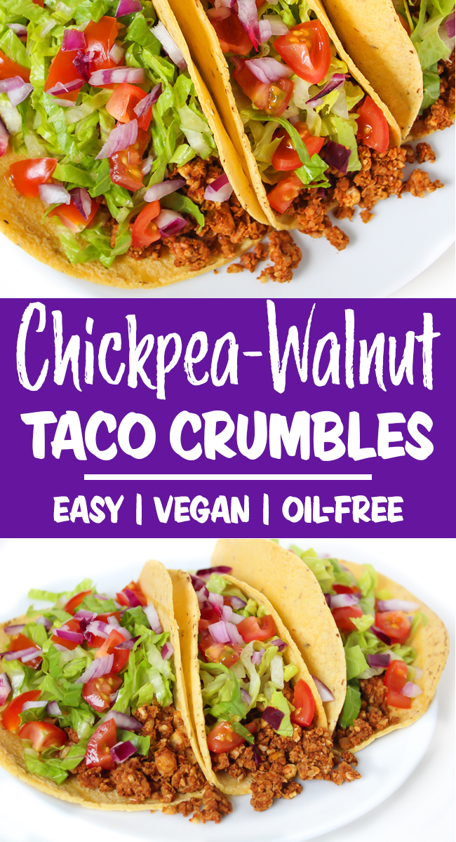 Chickpea walnut taco crumbles photo collage