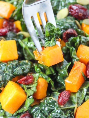 Butternut squash kale salad cover photo