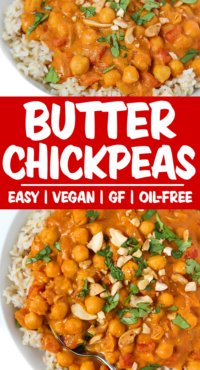 Butter chickpea photo collage