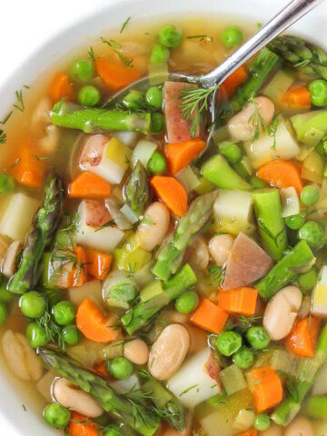 Spring minestrone soup cover photo