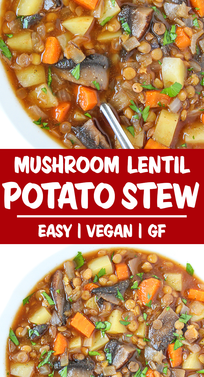 vegan potato stew photo collage