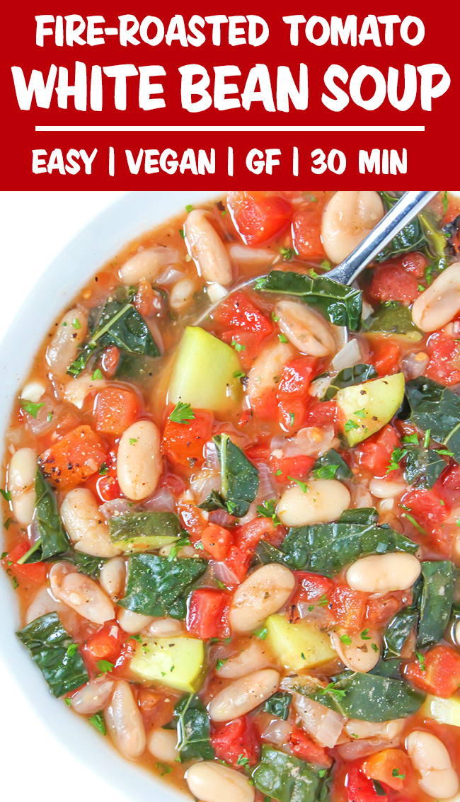 Bean and tomato soup photo collage