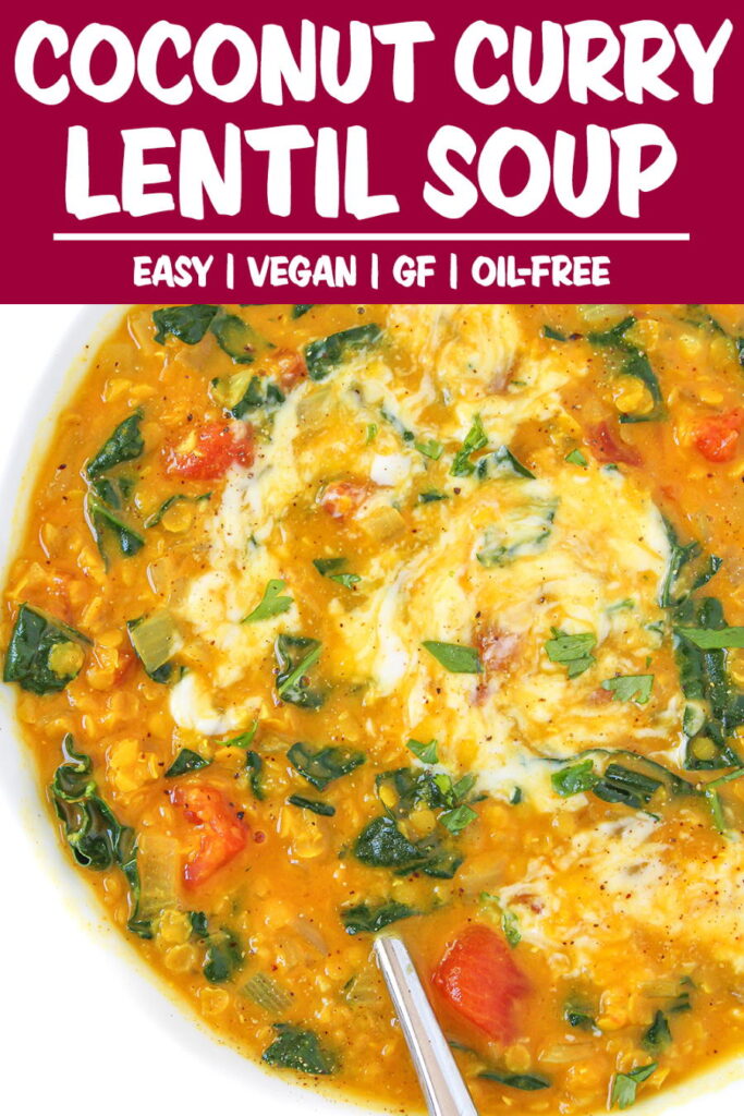 Vegan curried soup photo collage