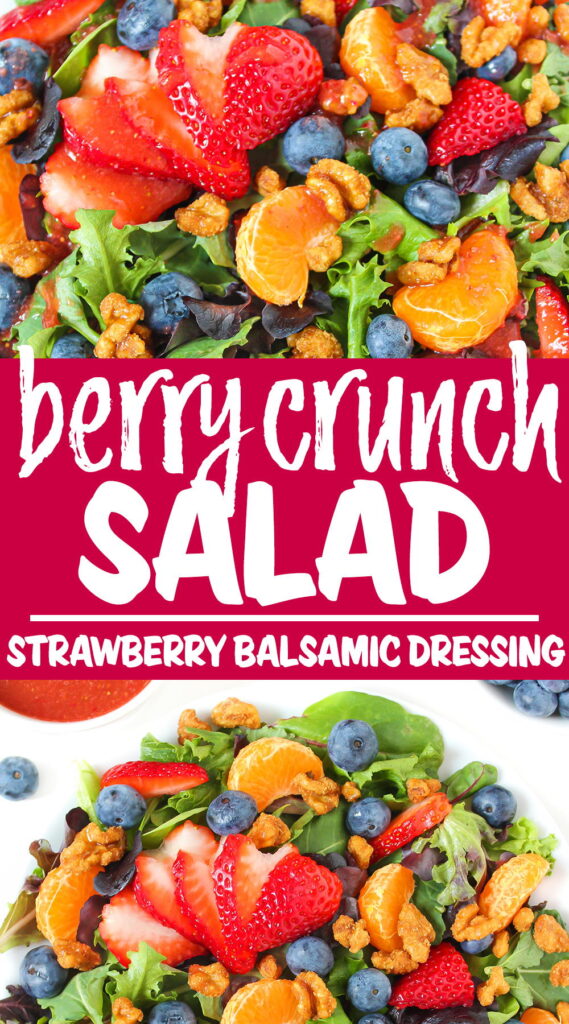 Berry crunch salad photo collage