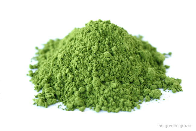 Ground organic matcha green tea powder