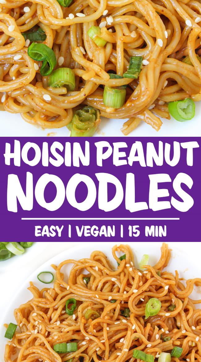 Hoisin Peanut Noodles (Easy, 15 Minute!) The Garden Grazer