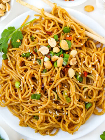 Hoisin peanut noodles cover photo