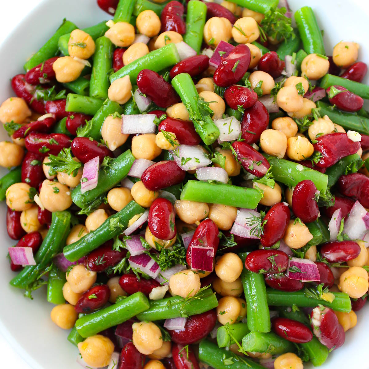 classic 3 bean salad dressing recipe Old Fashioned Three Bean Salad