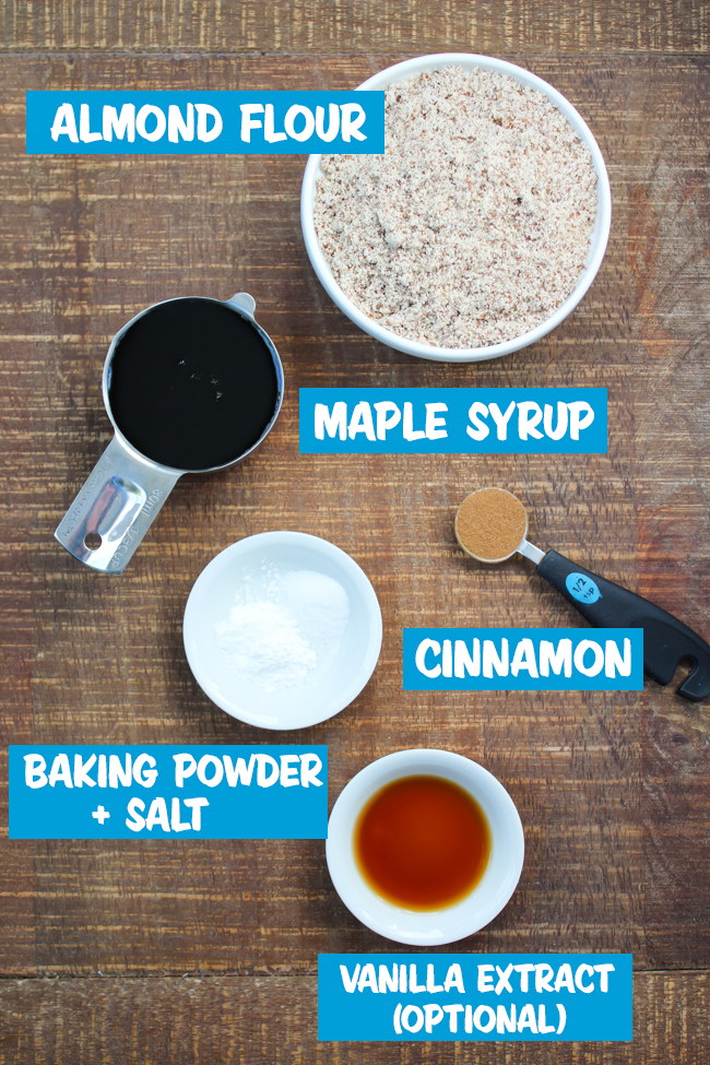 Ingredients for cookies on a wooden table